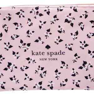 Kate Spade Pink and Black Floral large  Clutch